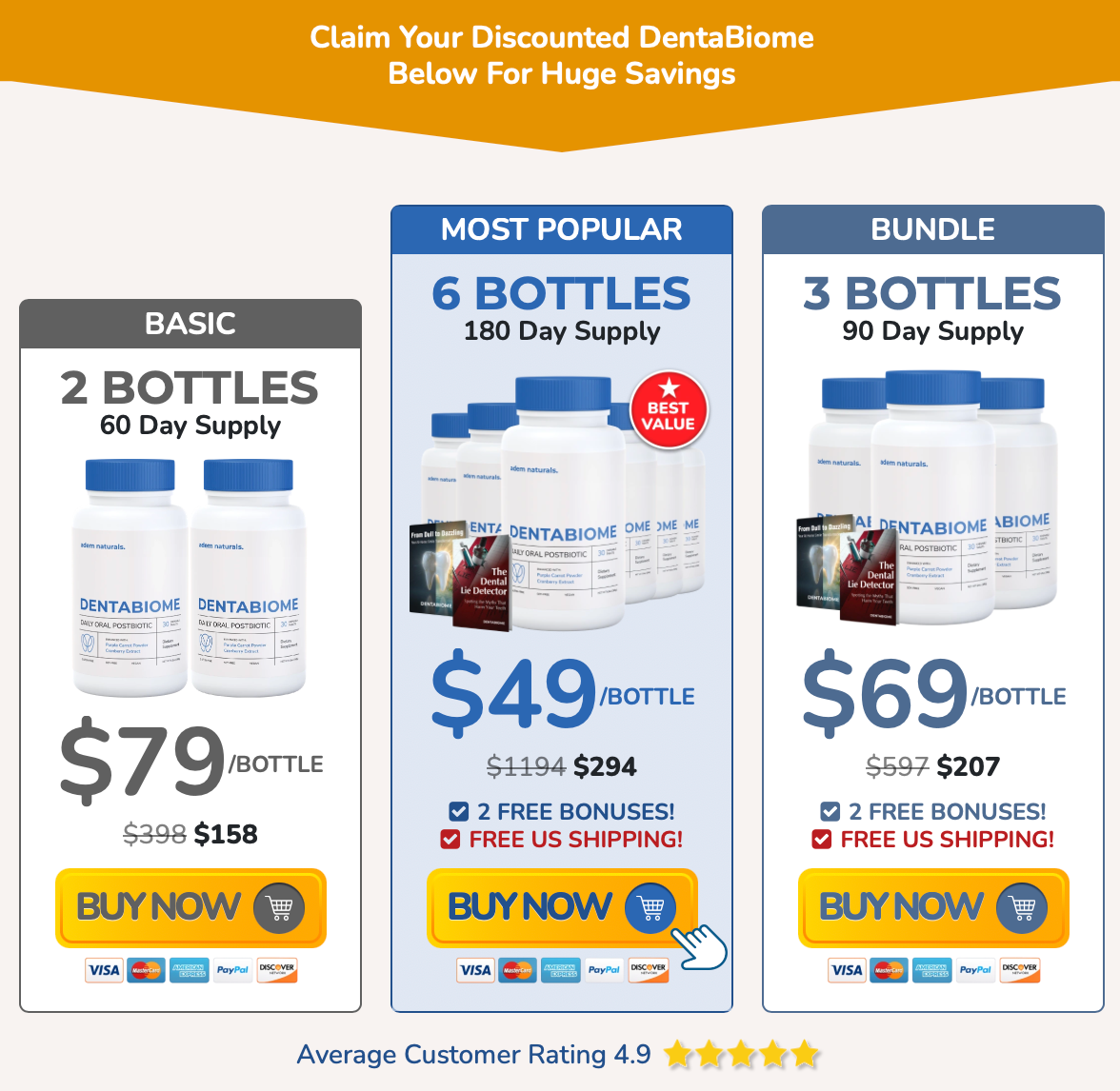 DentaBiome current shipping offer